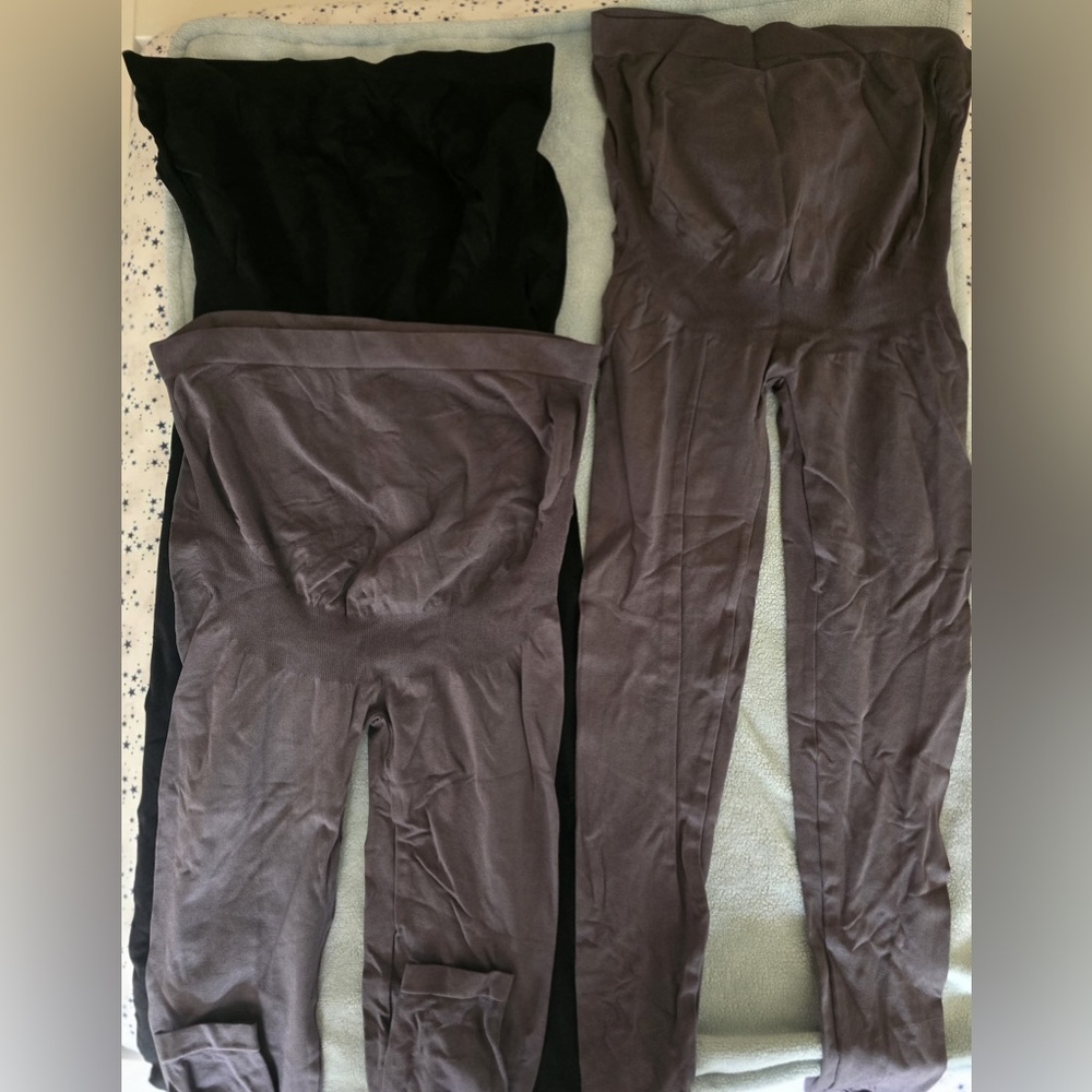 Maternity leggings in Large to XL size Black and Gray